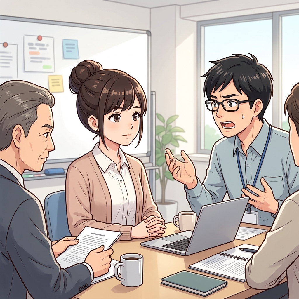 Cute educational anime-style illustration expressing "Trust the process" in a clear everyday scene.