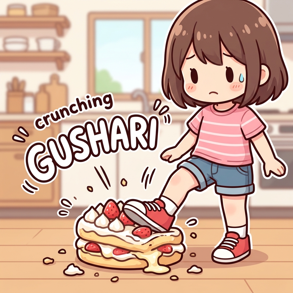 gushari Japanese onomatopoeia explanation image