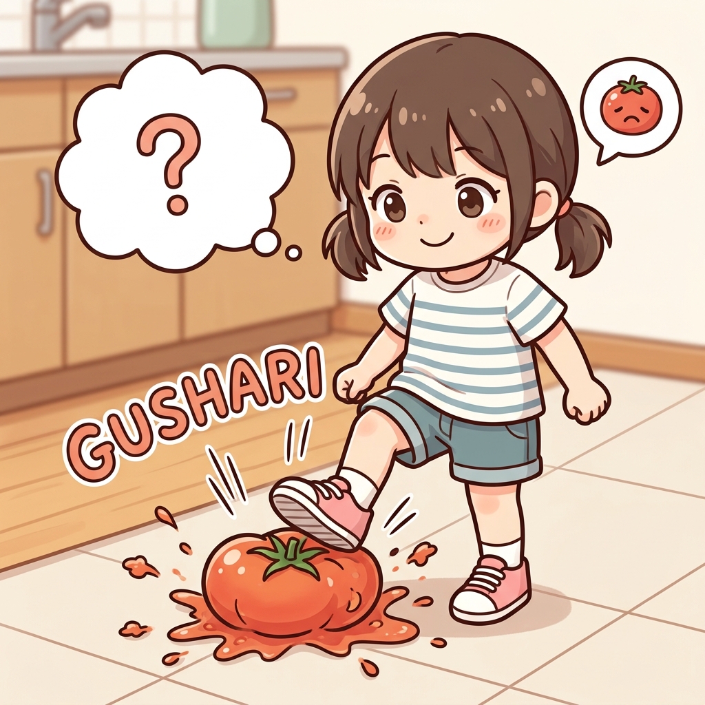 gushari Japanese onomatopoeia usage example image