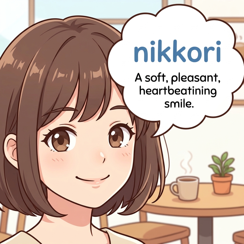 nikkori Japanese onomatopoeia usage example image
