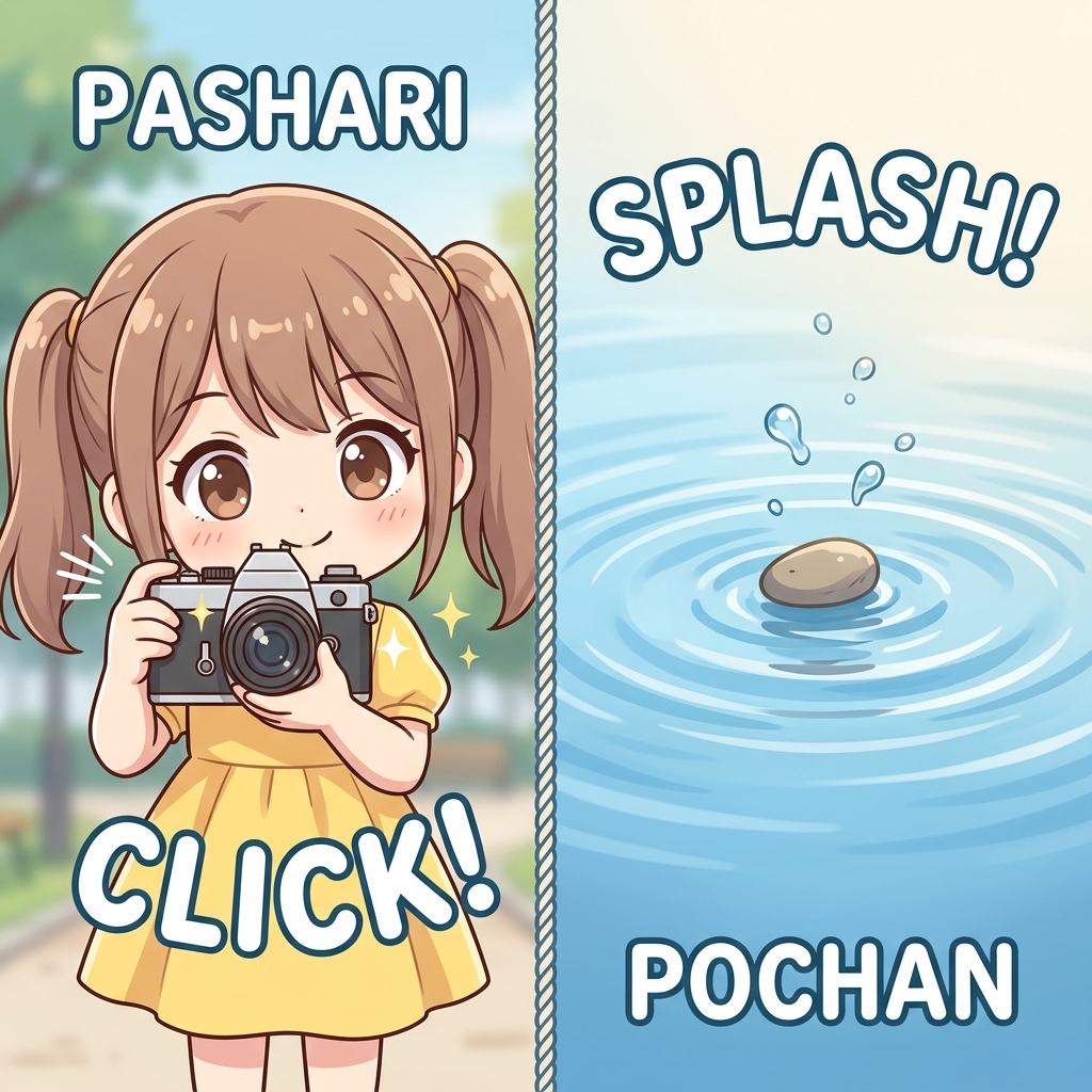 pashari Japanese onomatopoeia explanation image