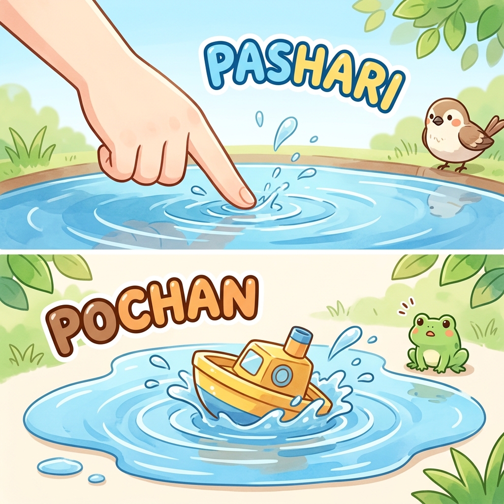 pashari Japanese onomatopoeia usage example image