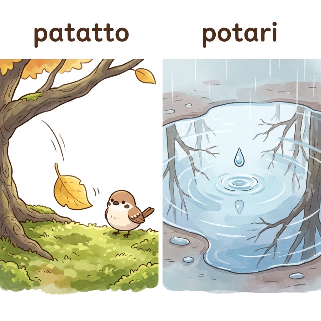 patatto Japanese onomatopoeia explanation image