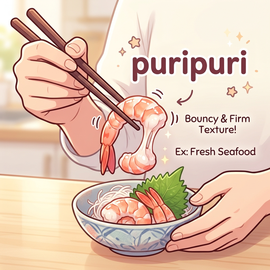 puripuri Japanese onomatopoeia usage example image