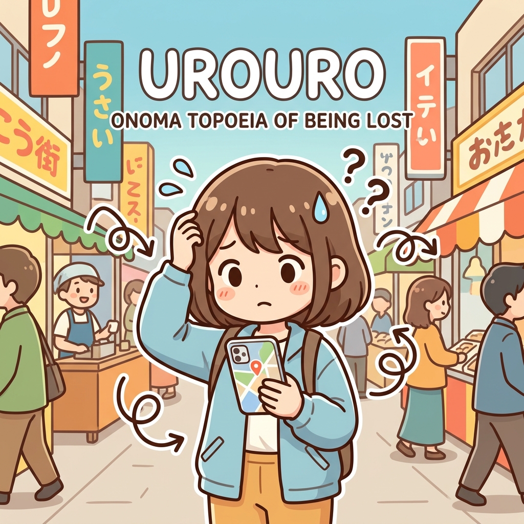 urouro Japanese onomatopoeia explanation image