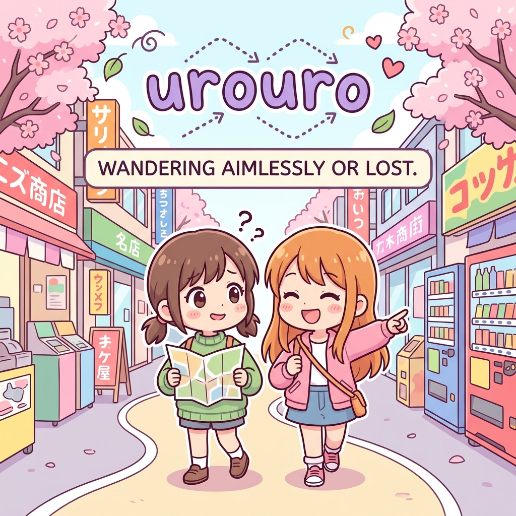 urouro Japanese onomatopoeia usage example image