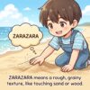 zarazara Japanese onomatopoeia explanation image