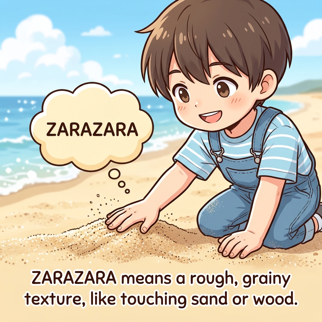 zarazara Japanese onomatopoeia explanation image