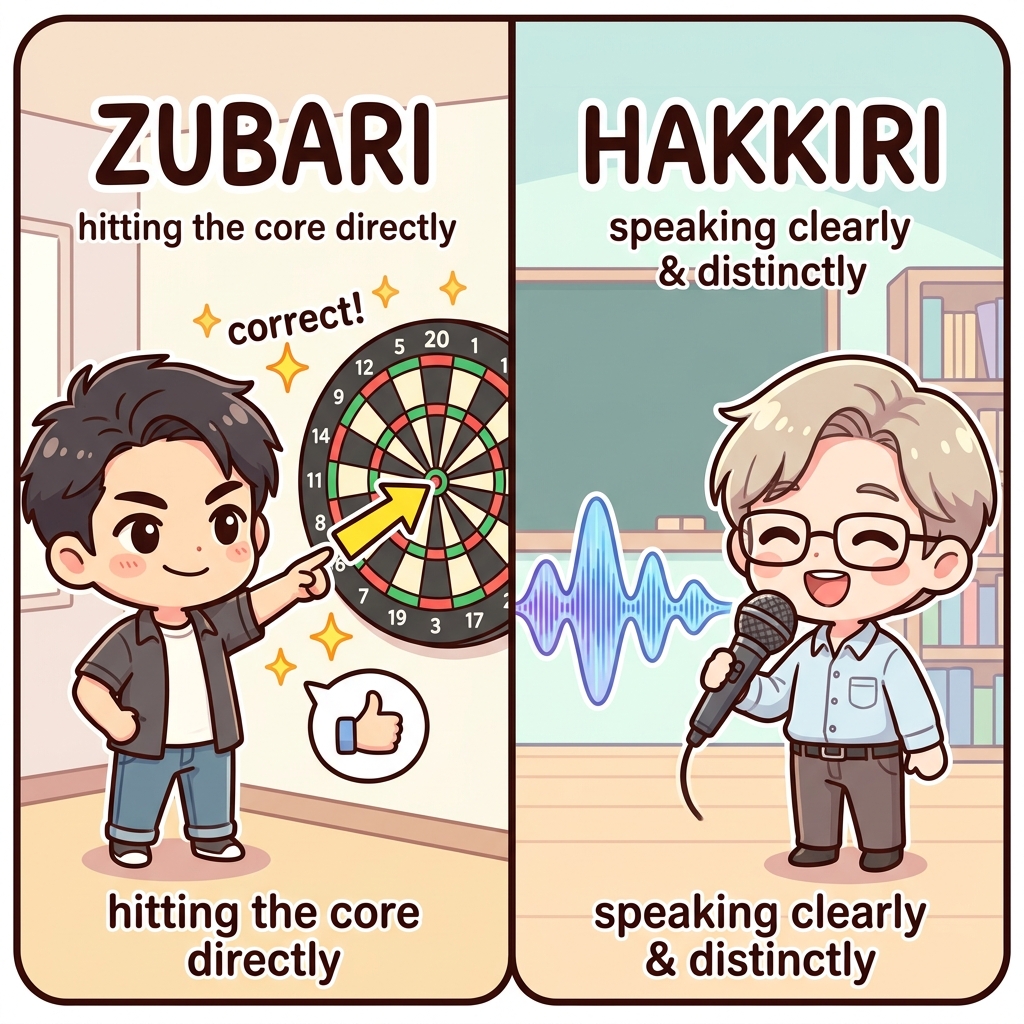 zubari Japanese onomatopoeia explanation image
