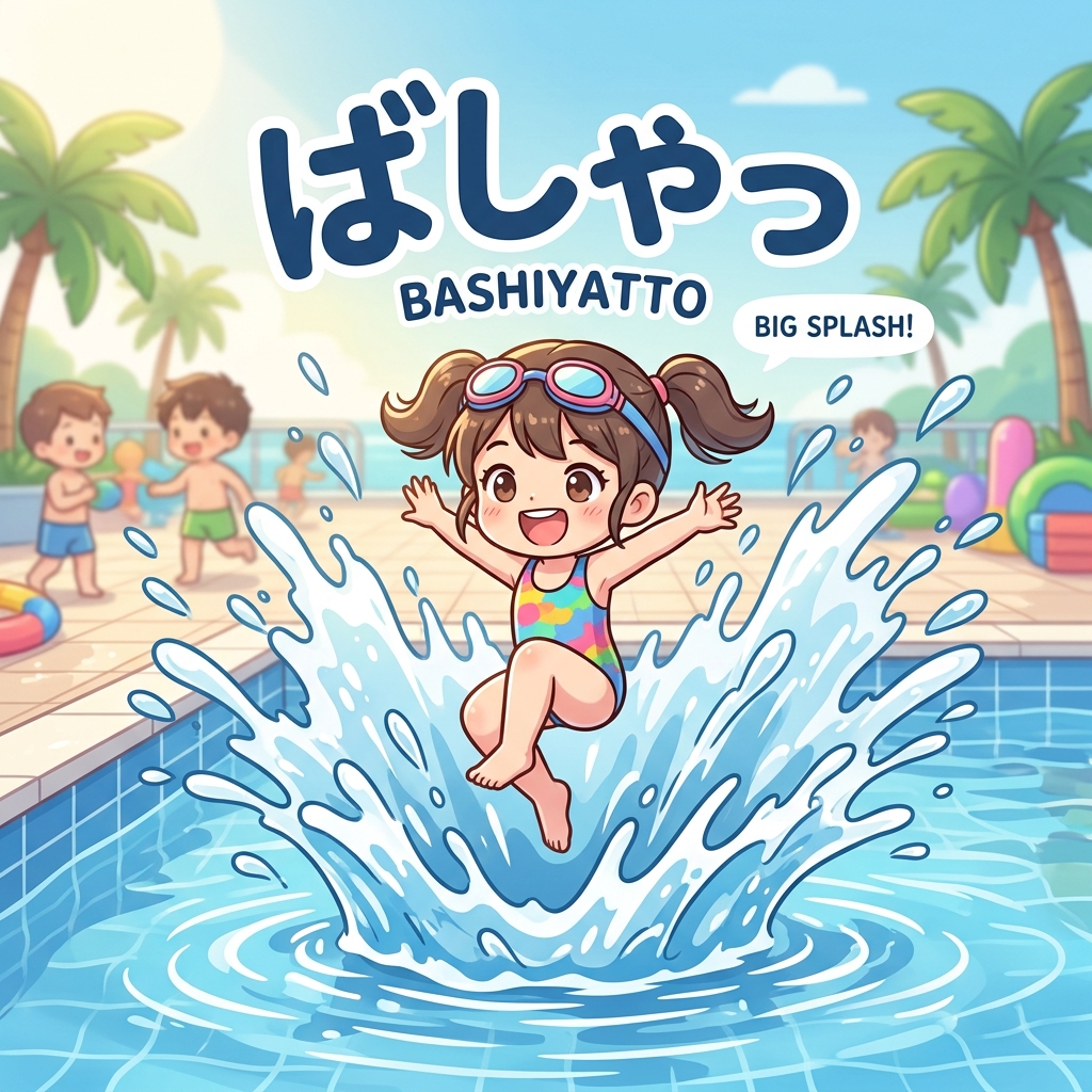 bashiyatto Japanese onomatopoeia explanation image