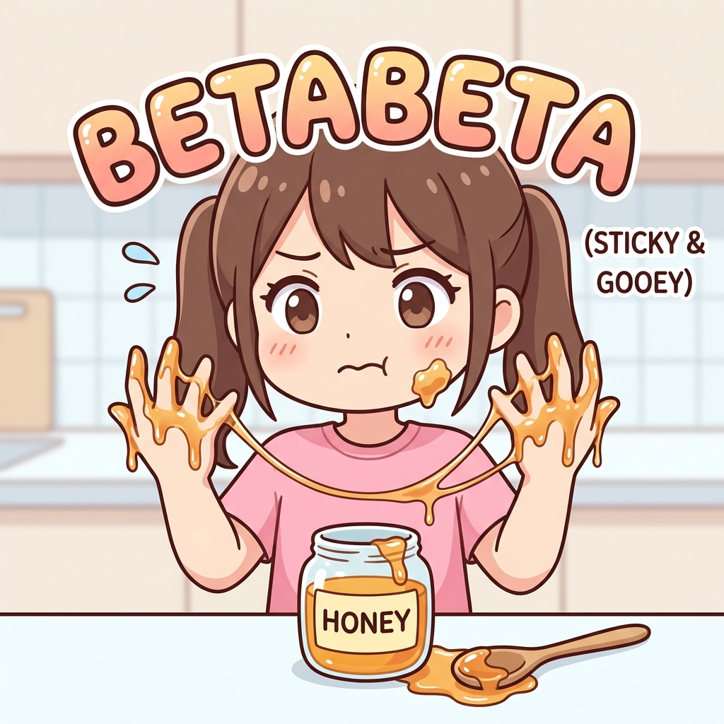 betabeta Japanese onomatopoeia explanation image