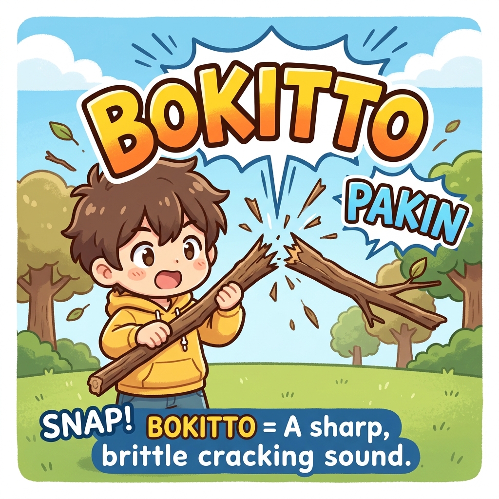 bokitto Japanese onomatopoeia explanation image