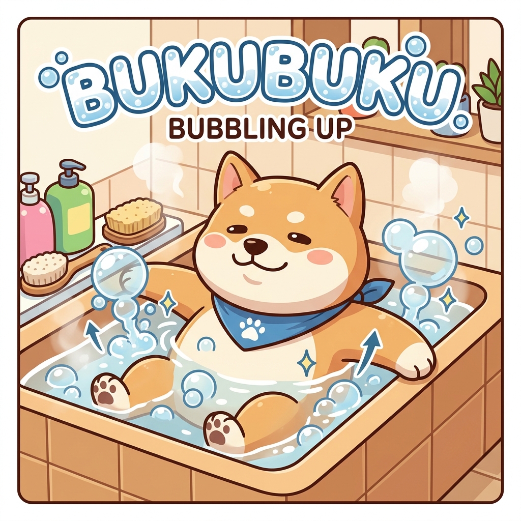 bukubuku Japanese onomatopoeia usage example image