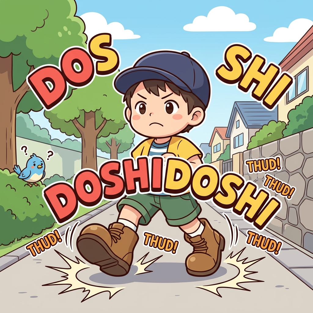 doshidoshi Japanese onomatopoeia explanation image