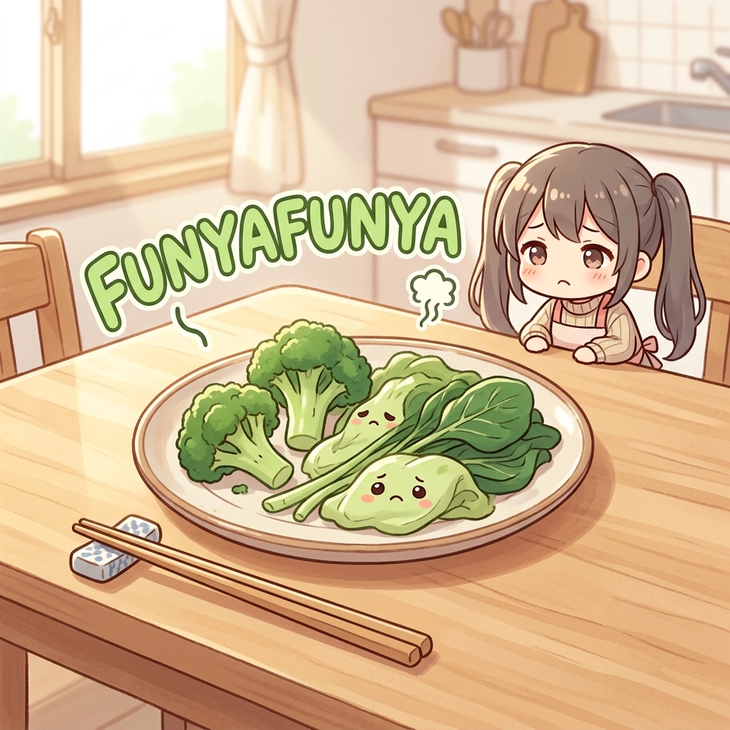 funyafunya Japanese onomatopoeia explanation image