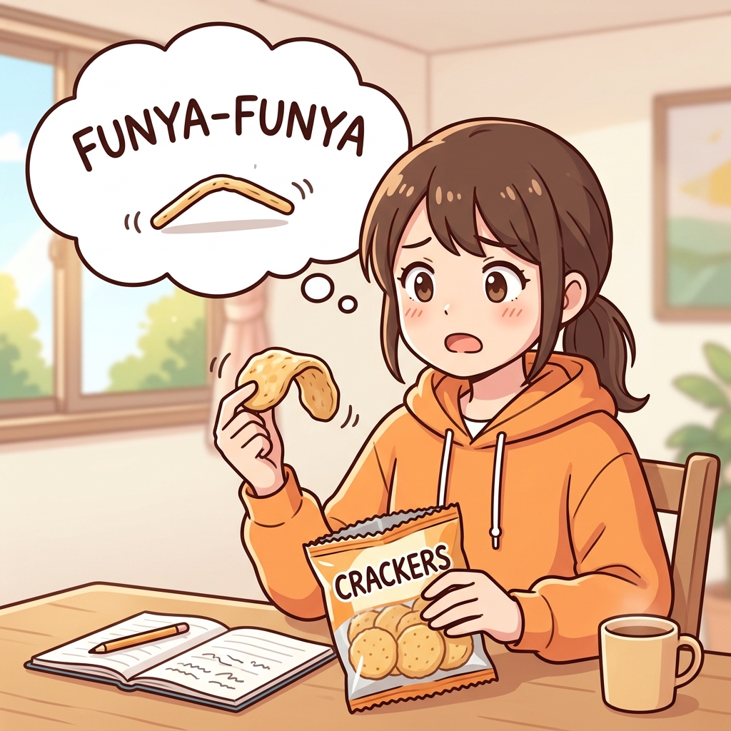 funyafunya Japanese onomatopoeia usage example image