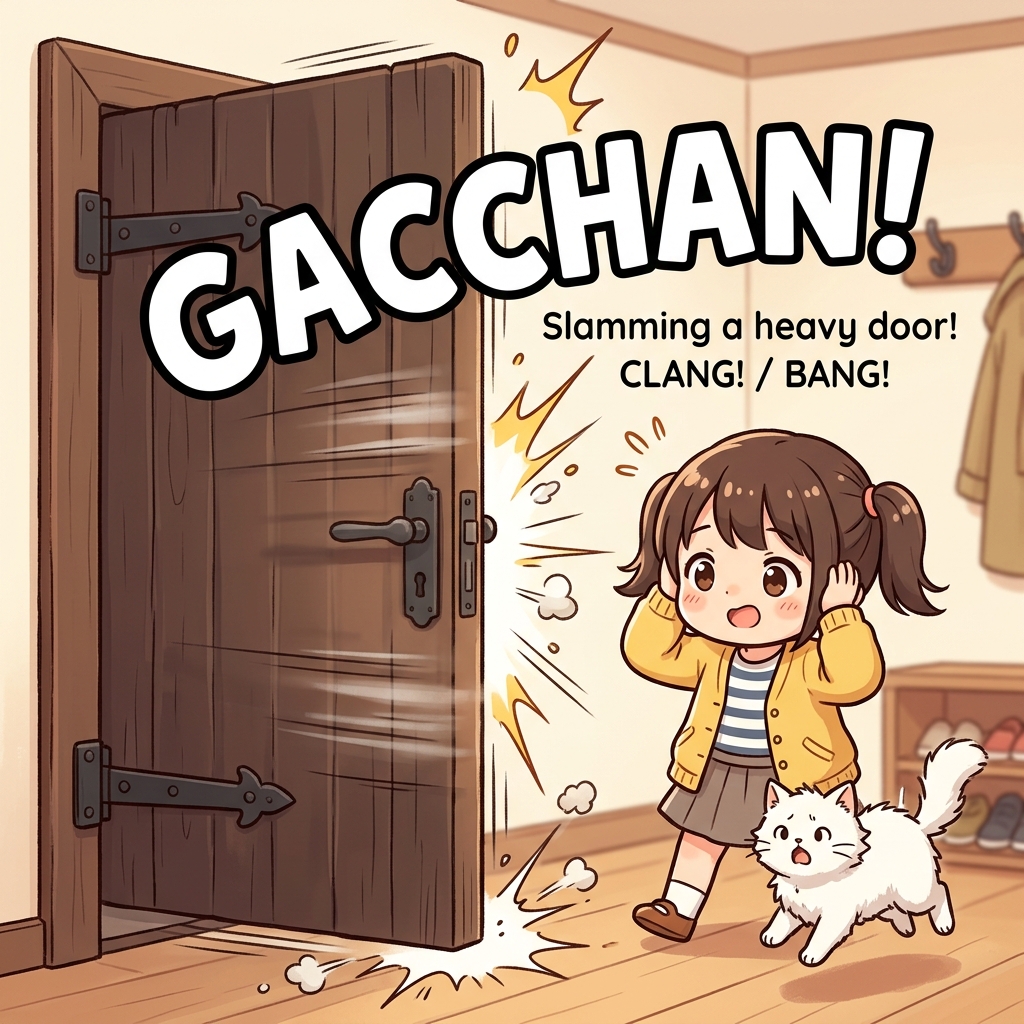 gacchan Japanese onomatopoeia usage example image