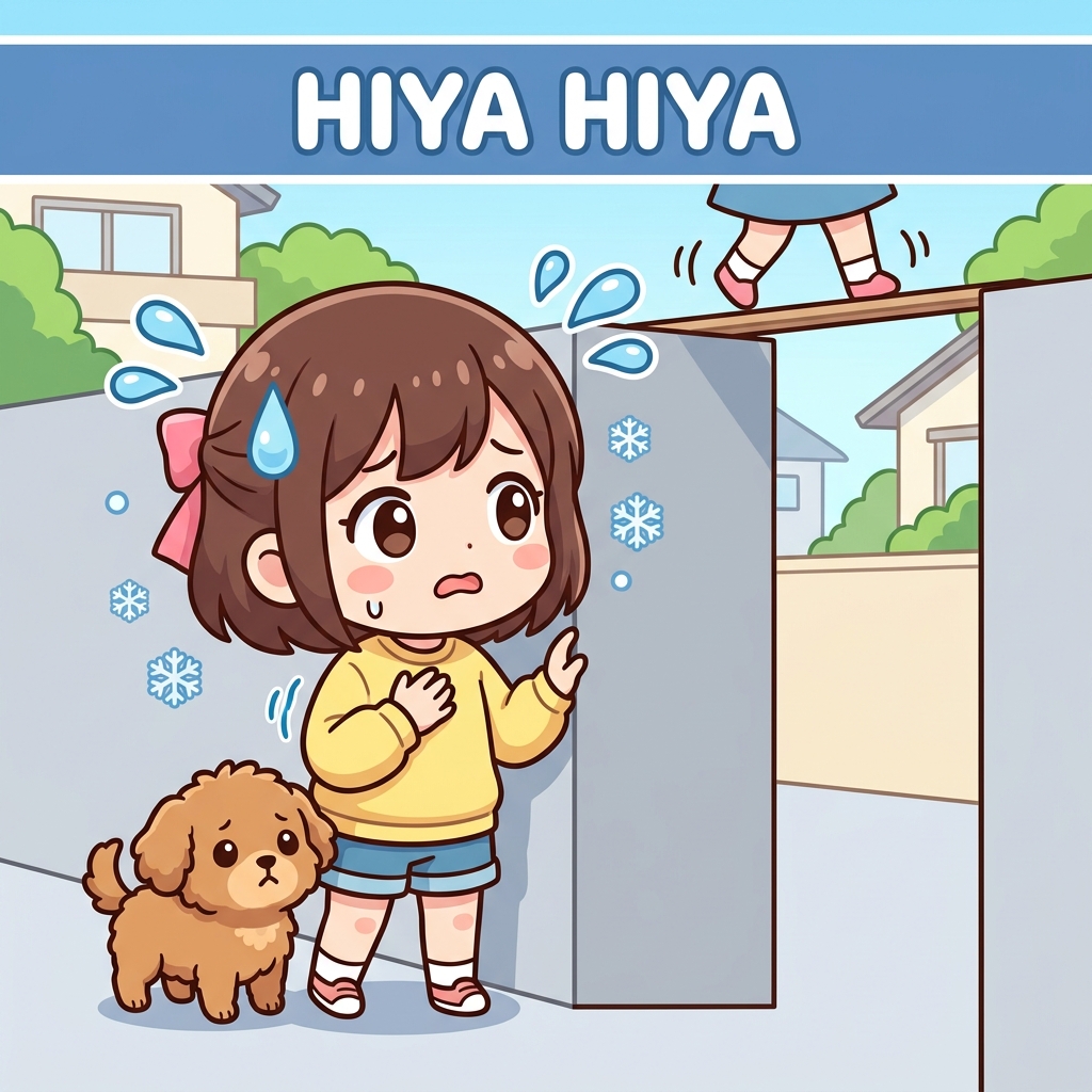 hiyahiya Japanese onomatopoeia usage example image