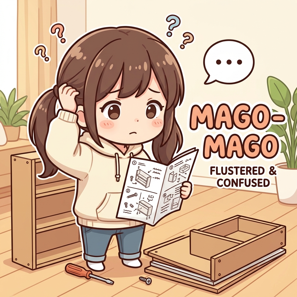mago-mago Japanese onomatopoeia explanation image