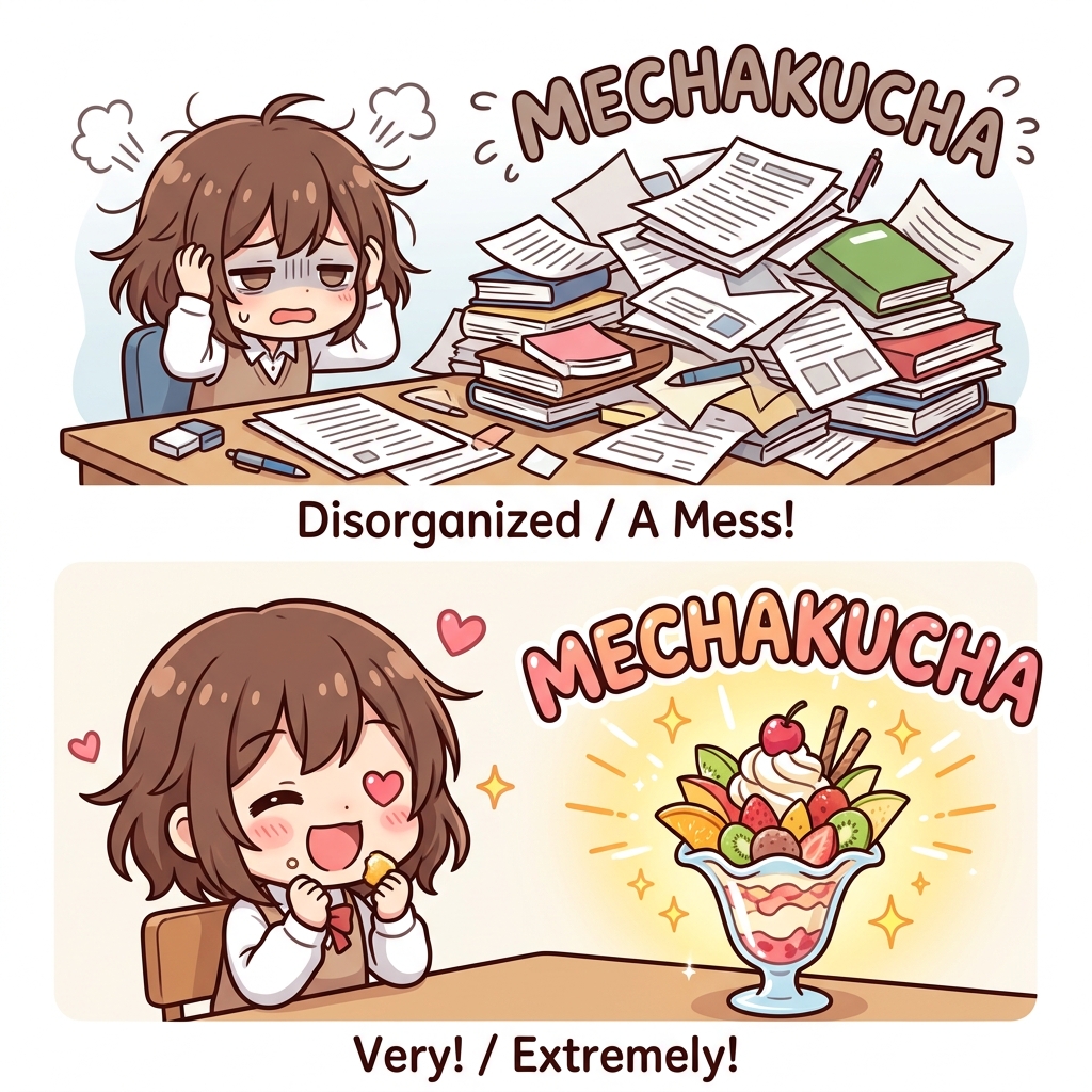 mechakucha Japanese onomatopoeia usage example image