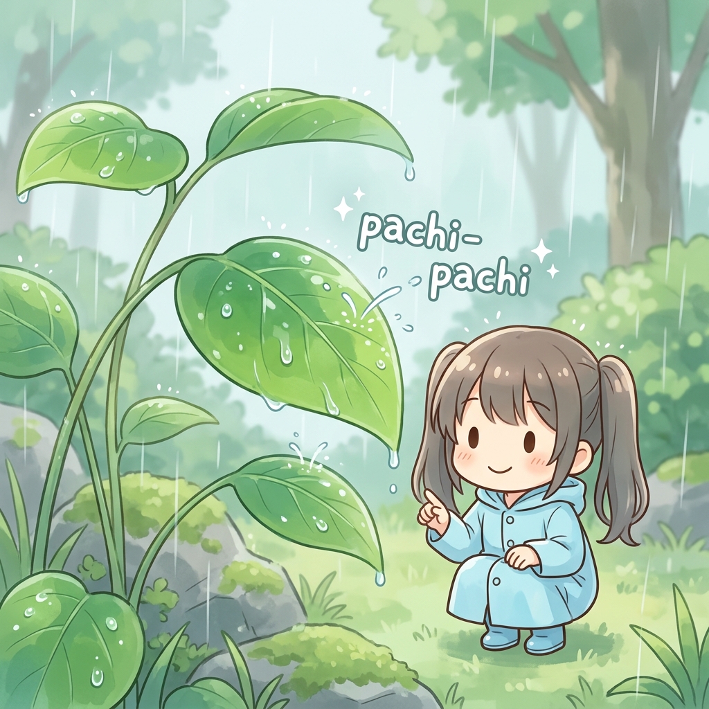 pachi-pachi Japanese onomatopoeia usage example image