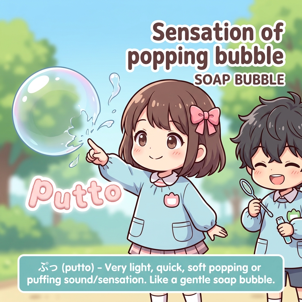 putto Japanese onomatopoeia explanation image