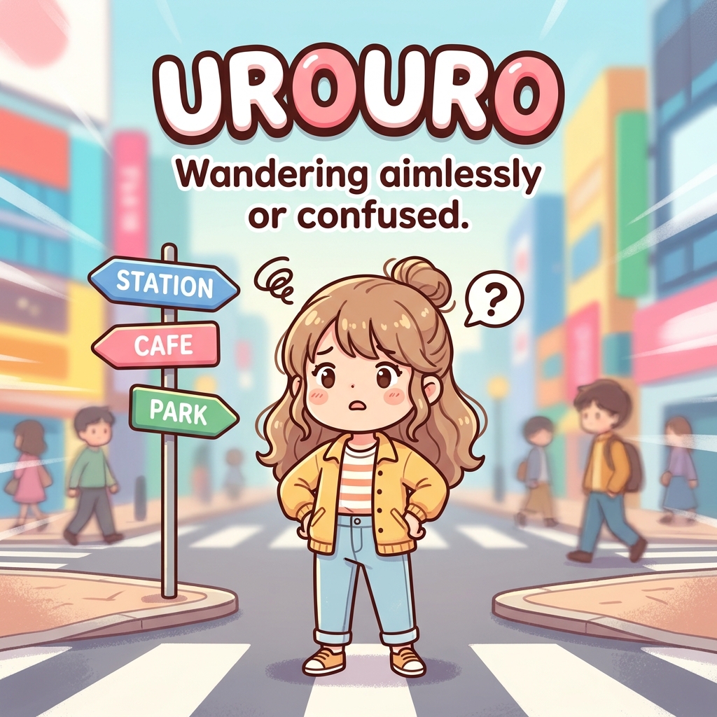 urouro Japanese onomatopoeia explanation image