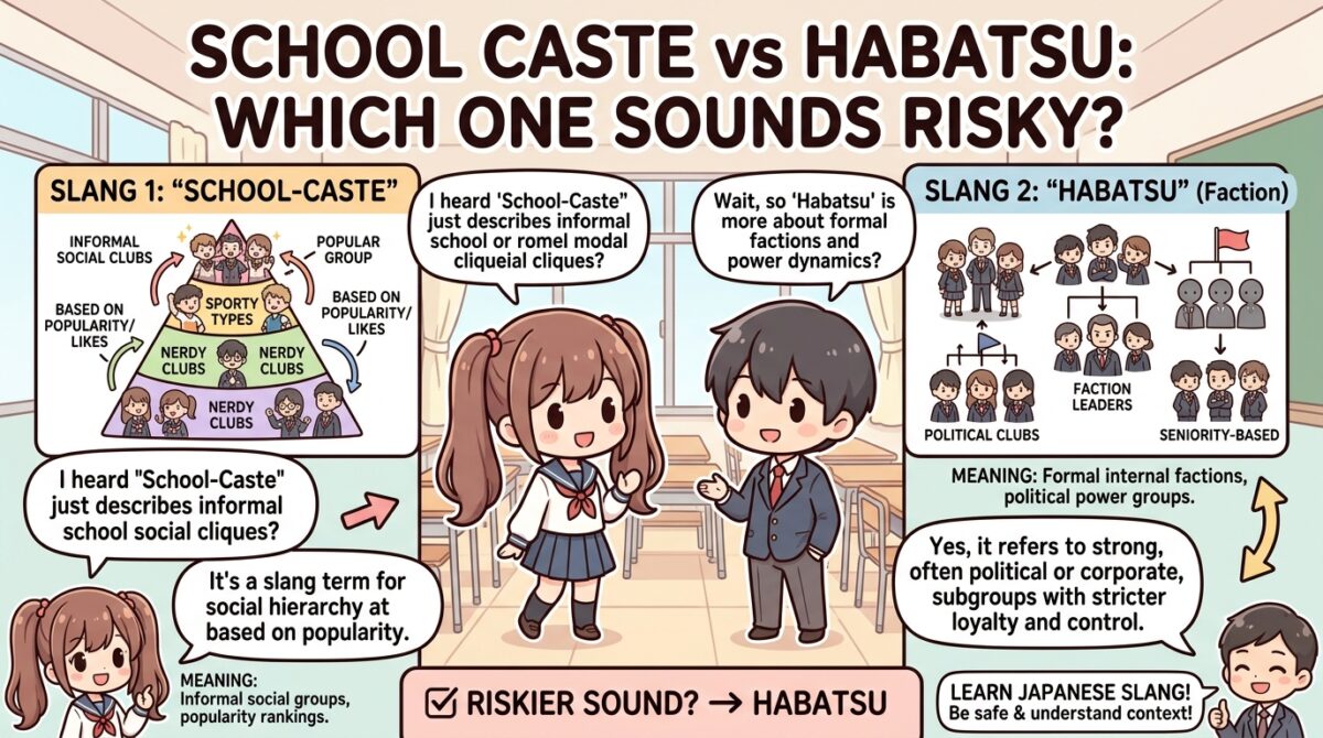 school-caste meaning Japanese slang explainer