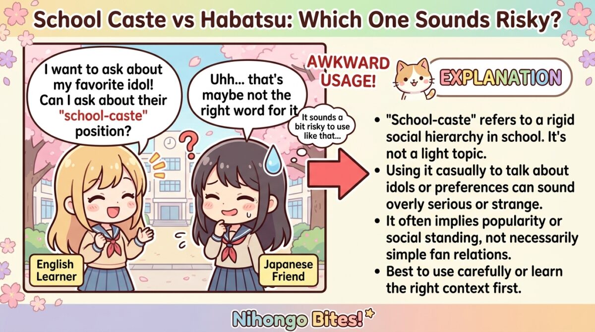 school-caste natural usage example scene