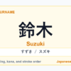 Featured image for the Japanese surname 鈴木 (suzuki)