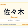 Featured image for the Japanese surname 佐々木 (sasaki)
