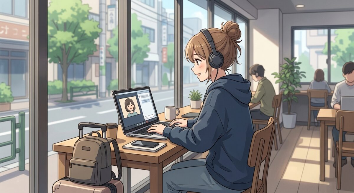 Digital Nomad situation illustration
