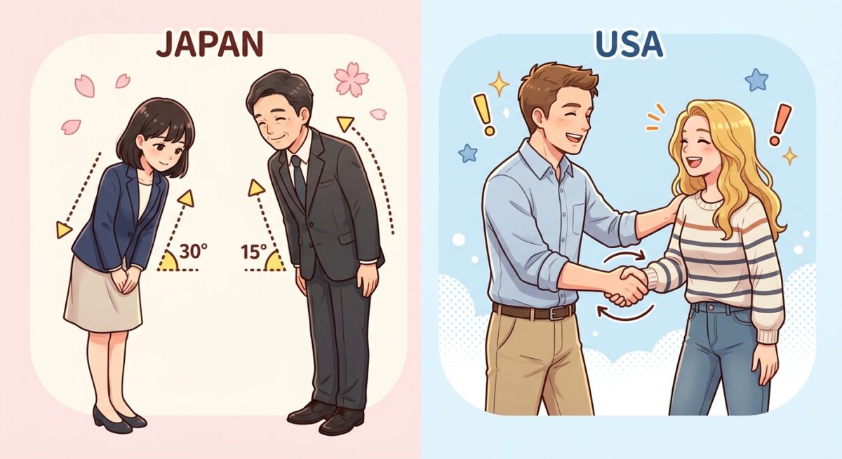 The American Contrast: Handshakes Over Bows